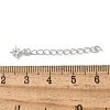 Rhodium Plated S925 Sterling Silver Chain Extender STER-R003-05P-3