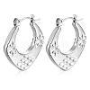 Cross-border European and American Fashion Geometric Square Stainless Steel Hoop Earrings PW-WGF982E-02-1