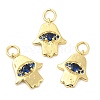 Brass Micro Pave Cubic Zirconia Pendants KK-P236-02G-3