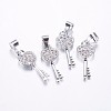 Long-Lasting Plated Brass Micro Pave Cubic Zirconia Pendants ZIRC-F069-45P-1