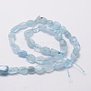 Natural Aquamarine Nuggets Bead Strands G-M298-20-2