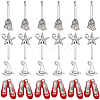 80Pcs 4 Styles Magic Girl Theme Alloy Pendants TIBEP-SC0003-66-1