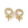 Brass with Cubic Zirconia Peg Bails KK-B087-13B-G-1