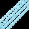Imitation Jade Solid Color Glass Beads Strands EGLA-A034-J10mm-MD04-2