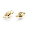 Heart Brass Lobster Claw Clasps KK-C006-22G-3