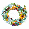 Electroplate Glass Beads Strands X-EGLA-N002-09C-2