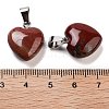 Natural Red Rainbow Jasper Charms HEAR-PW0001-057-05-2