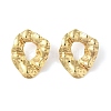 304 Stainless Steel Irregular Ring Stud Earrings for Women EJEW-B048-03G-1