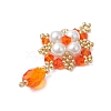 Seed Beads Beaded Charms PALLOY-MZ00362-03-3