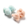 Flocky Acrylic Beads OACR-E020-09-3