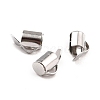 304 Stainless Steel Slide On End Clasp Tubes STAS-C044-09P-2