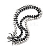 Gothic Alloy & Plastic Beaded Stretch Necklaces NJEW-K390-01P-5