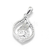 Rhodium Plated 925 Sterling Silver Pendant Bails STER-L055-010P-2