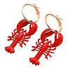 Lobster Alloy Enamel Hoop Earrings WG3E1EE-01-3
