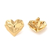 Hammered Heart 304 Stainless Steel Stud Earrings for Women EJEW-U003-05G-2