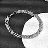 201 Stainless Steel Link Chain Bracelets for Women Men STAS-T077-20P-01-1