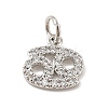 Brass Micro Pave Cubic Zirconia Charms KK-E077-02P-02-1