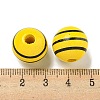 Printed Wood European Beads WOOD-G022-14E-3