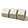 3Pcs 3 Sizes Imitation Leather Jewelry Ring Display Stands ODIS-K005-06-1