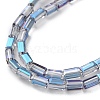 Electroplate Transparent  Glass Beads Strands EGLA-H106-01A-HR02-3