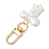 2Pcs Flower & Bowknot Plastic Imitation Pearl Pendant Decorations HJEW-JM02558-5