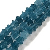 Dyed Natural Aquamarine Beads Strands G-G085-B29-02-1