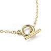 Rotated Hourglass Flat Round Alloy Pendant Necklaces for Women NJEW-G131-01B-3