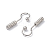 304 Stainless Steel Screw Hooks Shape Dangle Earrings for Woman EJEW-F312-09P-2