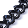 Handmade Acrylic Curb Chains AJEW-JB00591-01-3