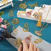  26Pcs 13 Styles Castle & Star Wing & Dress & Heart Alloy Open Back Bezel Pendants FIND-TA0002-93-14