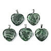 Natural Map Stone Pendants G-N0325-18C-2