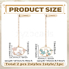 2Pcs 2 Styles Zinc Alloy Enamel Bookmarks AJEW-LP0006-04A-2