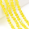 Electroplate Glass Beads Strands EGLA-A034-T4mm-L28-4