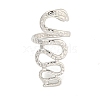 Non-Tarnish 304 Stainless Steel Snake Wrap Open Cuff Ring for Women RJEW-A043-29P-2