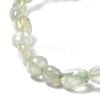 Natural Prehnite Beaded Stretch Bracelets BJEW-F414-02A-08-3