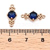 Brass Pave Faceted Glass Connector Charms FIND-T070-03C-3