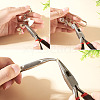 2Pcs 2 Styles Carbon Steel Chain Nose Pliers for Jewelry Making Supplies TOOL-TADJ0001-07-5