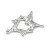 304 Stainless Steel Bat Wings Heart Links Connector Charms X-STAS-S186-13P-2