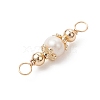 Natural Cultured Freshwater Pearl Potato Links Connector Charms PALLOY-JF04754-5