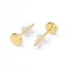 Brass Flat Round Stud Earrings for Women EJEW-P211-06G-2