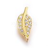 Brass Micro Pave Cubic Zirconia Slide Charms ZIRC-G147-16-NR-2