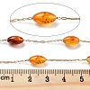 Handmade Oval Amber Beaded Chains CHS-P019-11G-2