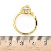 Brass Micro Pave Cubic Zirconia Finger Rings RJEW-H258-08G-5