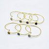 Brass Cuff Bangles BJEW-G585-06G-1