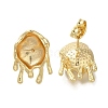 Brass Stud Earring Findings KK-K388-11G-1