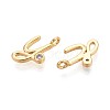 Brass Micro Pave Cubic Zirconia Charms KK-N263-97G-Y-2