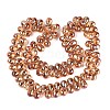 Electroplate Baking Paint Transparent Glass Beads Strands GL-N005-02A-C11-2