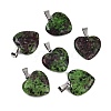 Heart Natural Zoisite Pendants G-Q438-03-01-1