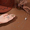 2Pcs Adjustable Brass Curb Chains Cowboy Hat Sweater Lariat Necklaces NJEW-UN0001-78P-4