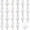 Natural Cultured Freshwater Pearl Potato Connector Charms PALLOY-SC00013-1